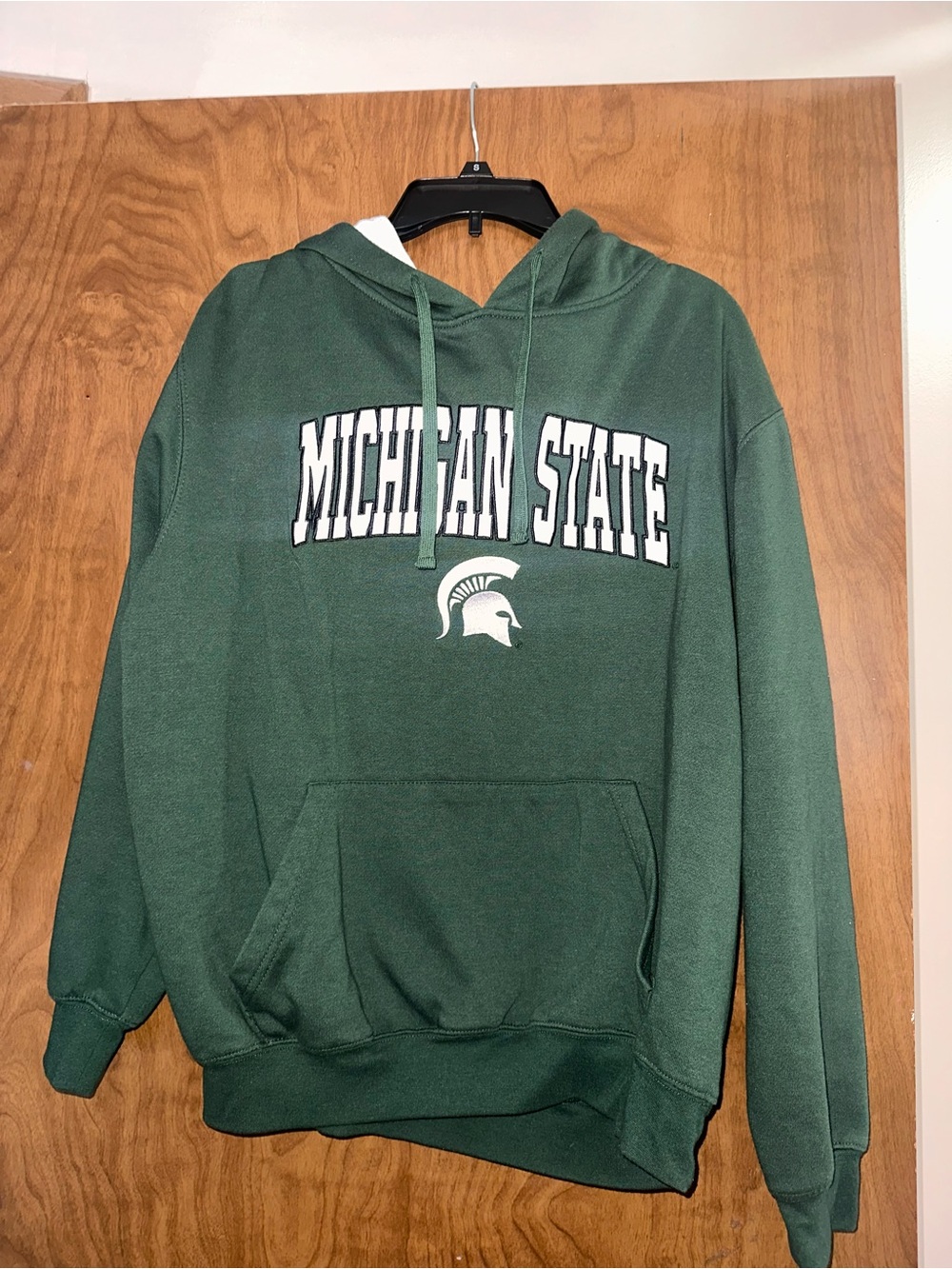 Colosseum Men’s Crewneck Hoodie in Dark Green with White Logo